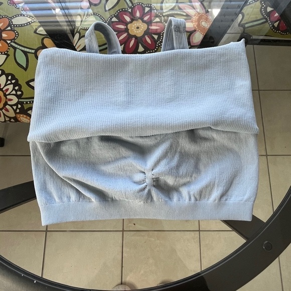 SPIRITUAL GANGSTER Seamless Top Crop Bra, light Blue, size M/L - Picture 14 of 15